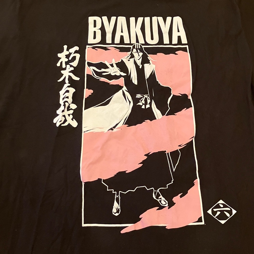 Byakuya anime manga graphic black teee men’s size large - Picture 4 of 5